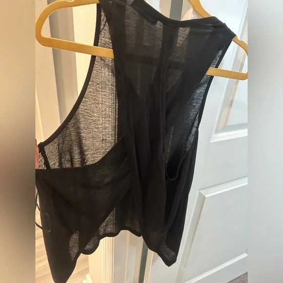 Say What? Black Crisscross Back Tank top, size M - Picture 3 of 3
